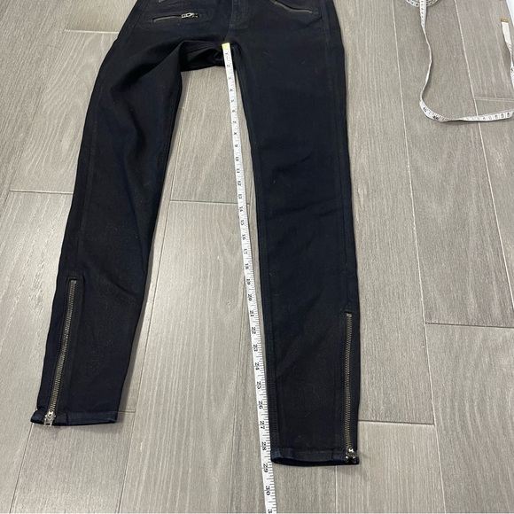 Rag & Bone Costed Skinny Moto Biker Jeans Zip Ankle Pockets Blue Black Low Rise - Picture 13 of 14